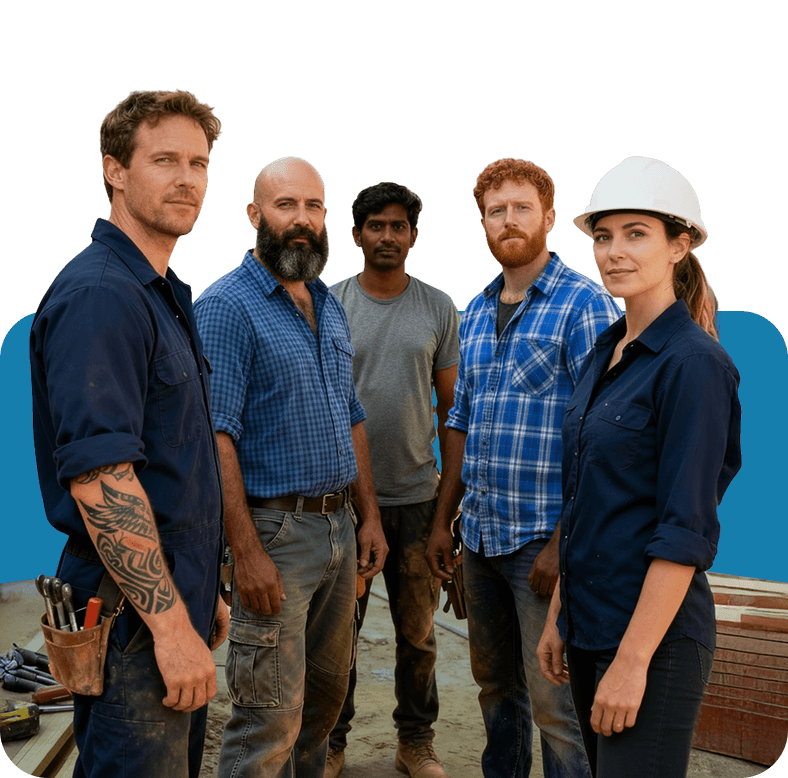 Construction company team